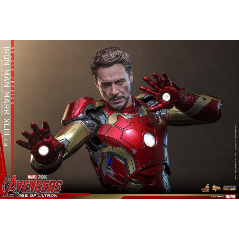 Hot Toys Iron Man Avengers 2 Age of Ultron - Iron Man Mark XLIII (2.0) Deluxe Version Die Cast MMS 1/6