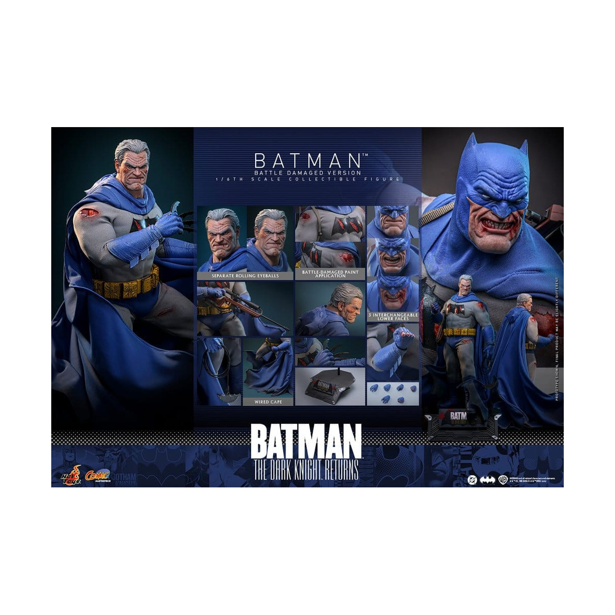 Hot Toys - BATMAN - Batman: The Dark Knight Returns (Battle Damaged Version) Comic Masterpiece 1/6