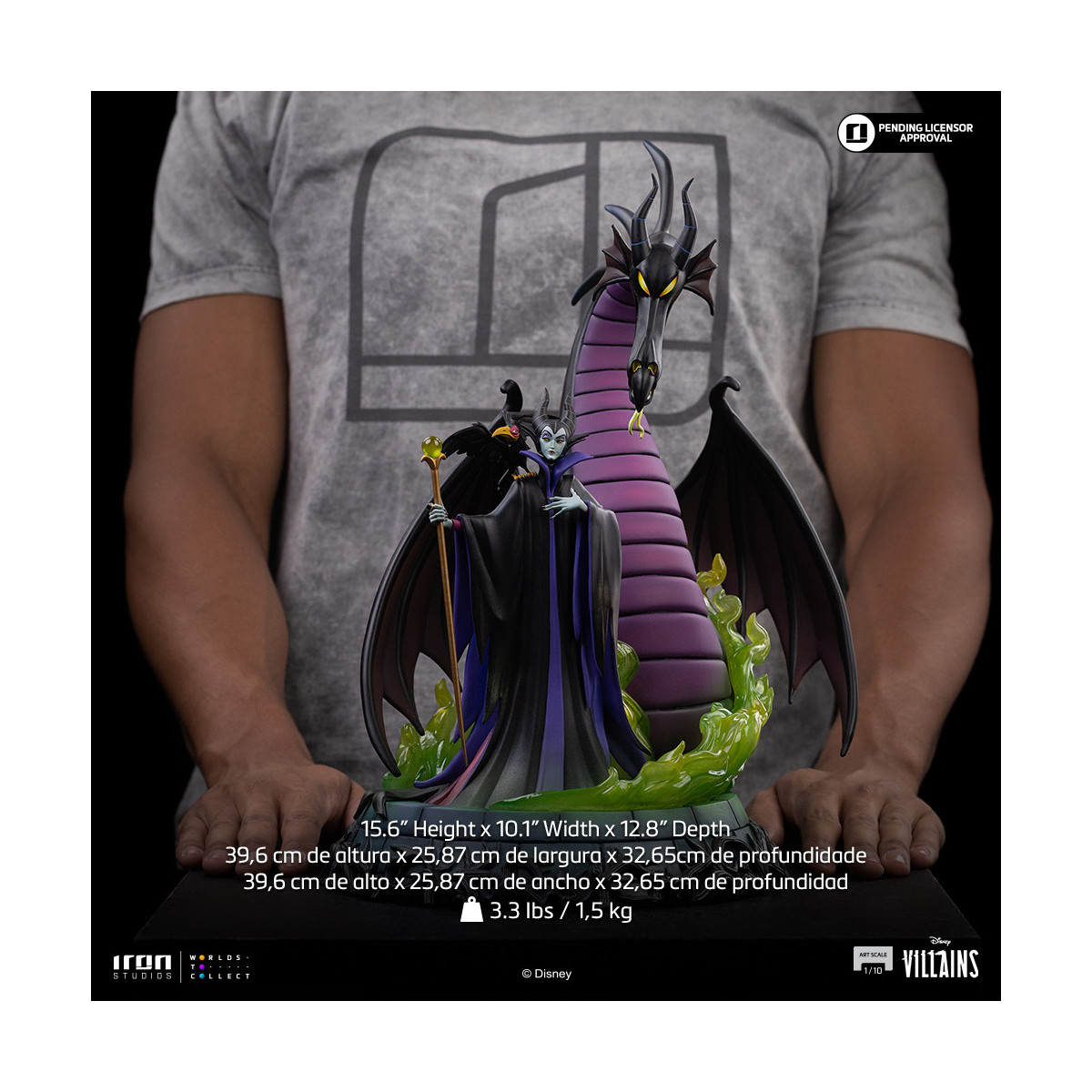 Iron Studios - Disney Villains Maleficent Art Scale 1/10 - Maleficent - La bella addormentata nel bosco