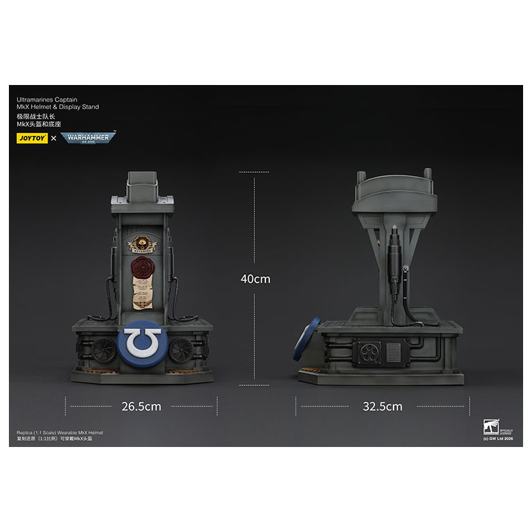 JoyToy - Ultramarines Captain MkX Helm & Display Stand 1/1