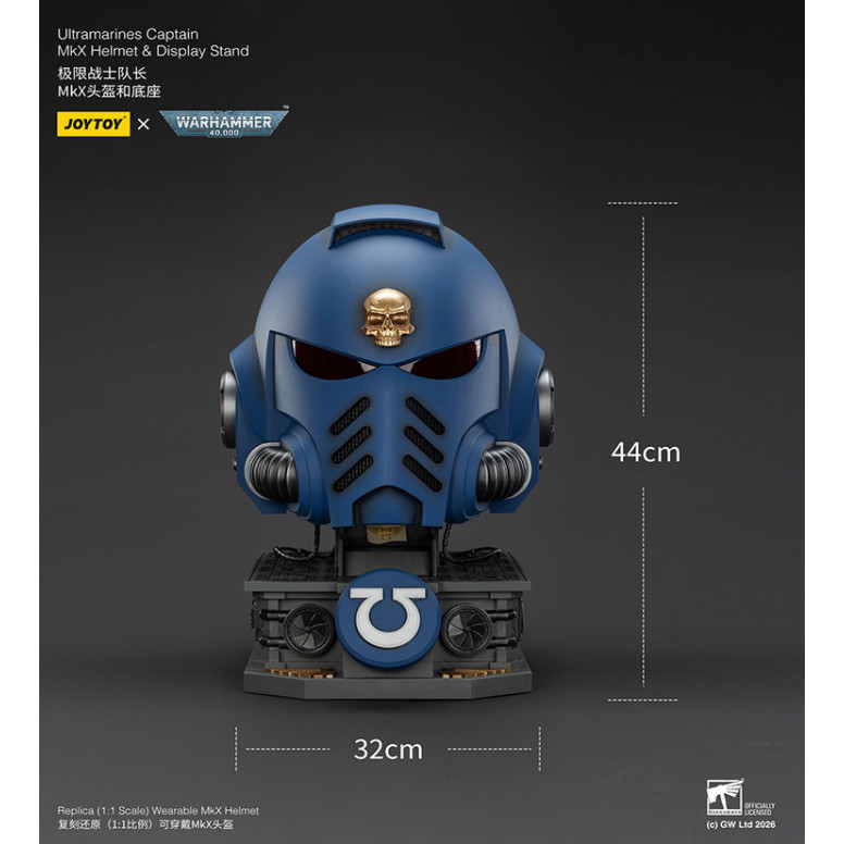 JoyToy - Ultramarines Captain MkX Helm & Display Stand 1/1