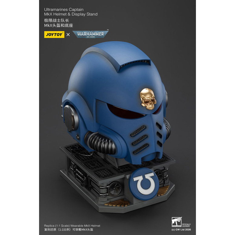 JoyToy - Ultramarines Captain MkX Helm & Display Stand 1/1