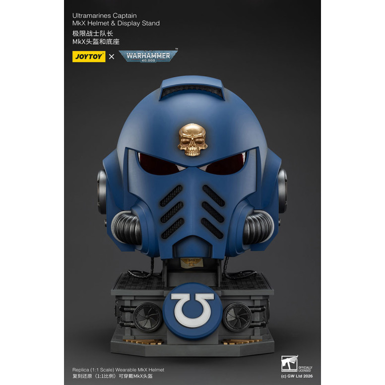 JoyToy - Ultramarines Captain MkX Helm & Display Stand 1/1
