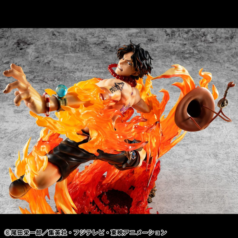 Megahouse One Piece Portrait Of Pirates - P.O.P. NEO-MAXIMUM Portgas D. Ace 15th Anniversary Super Limited Reprint Ver.