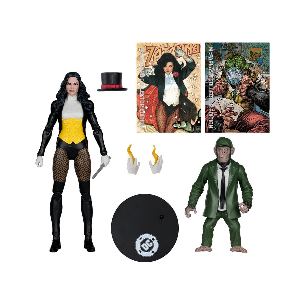 Mc Farlane - DC Multiverse - Zatanna mit Detective Chimp Sammleredition 1/12