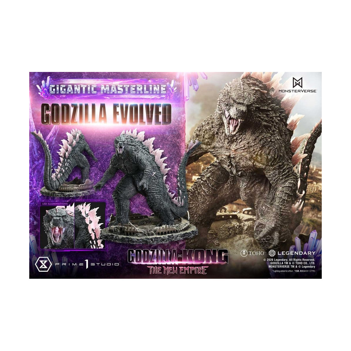 Prime 1 Studio - Godzilla Evolved Bonus Ver. - Godzilla x Kong: The New Empire Gigantic Masterline Series