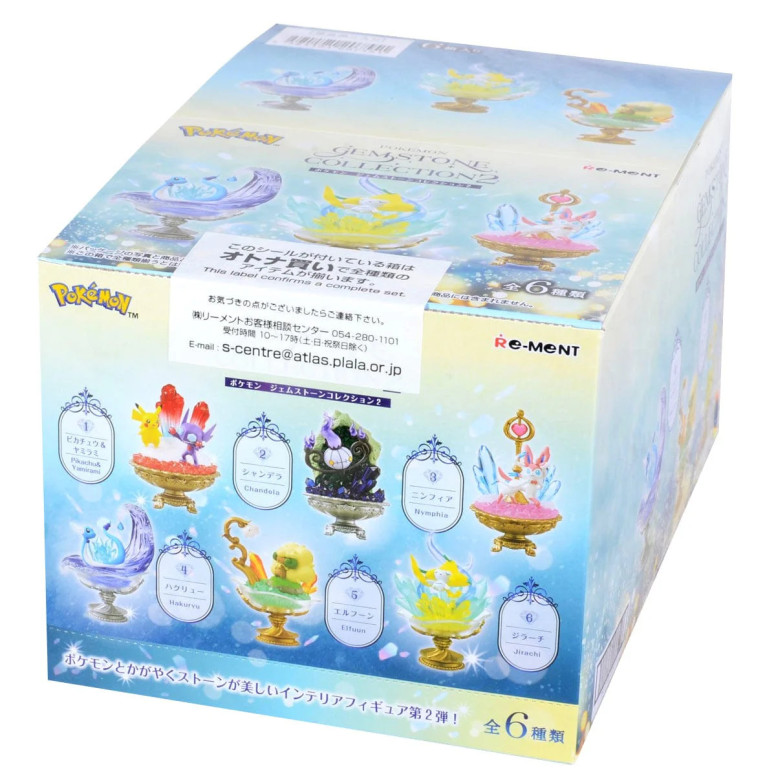 Re-Ment - Pokémon - GEMSTONE COLLECTION 2 Set von 6 Figuren in Blind Box.