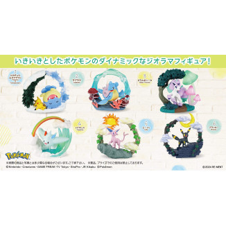 Re-Ment - Pokémon - CIRCULAR DIORAMA COLLECTION Set mit 6 Figuren in einer Blindbox.