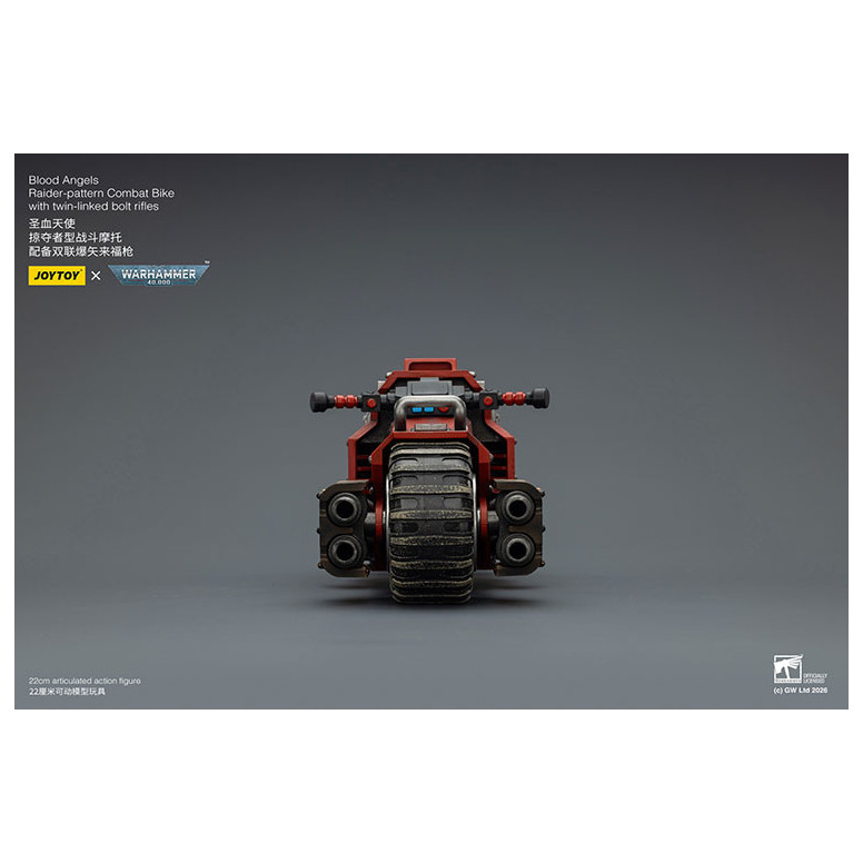 JoyToy Space Marines - Blood Angels Raider-pattern Combat Bike with twin-linked bolt rifles 1/18 - Warhammer 40K