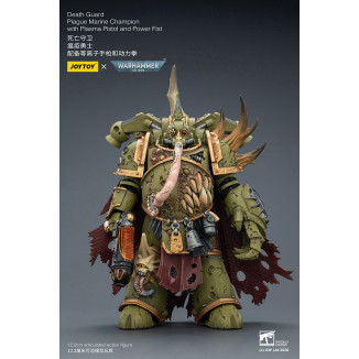 Joytoy - Death Guard - Plague Marine Champion with Plasma Pistol and Power Fist 1/18 - Warhammer 40k
