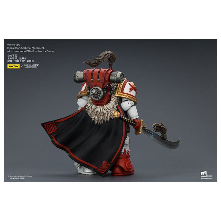 JoyToy Space Marines - Weiße Stars - Eule Khan,Seeker of Atonement,with power sword "The Breath of the Storm" 1/18