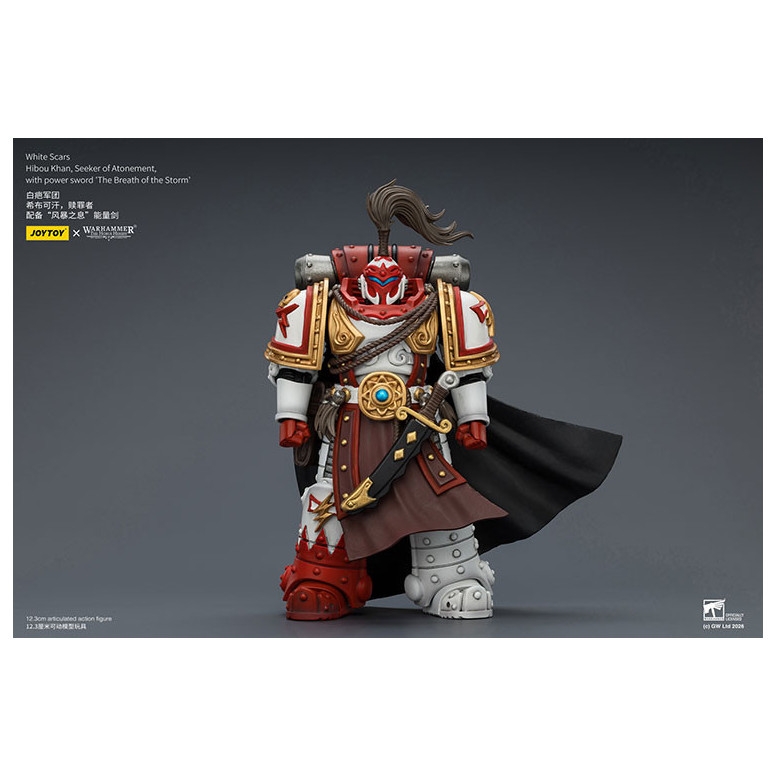 JoyToy Space Marines - Weiße Stars - Eule Khan,Seeker of Atonement,with power sword "The Breath of the Storm" 1/18
