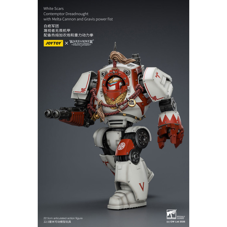 Joytoy - Warhammer - White Scars - Contemptor Dreadnought with Melta Cannon and Gravis power fist - The Horus Heresy
