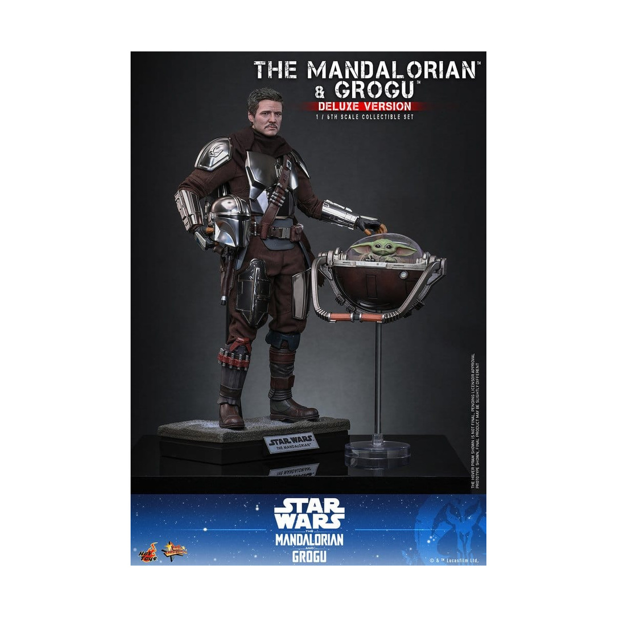 Hot Toys Star Wars - The Mandalorian and Grogu (Deluxe Version) MMS 1/6 - Star Wars: The Mandalorian & Grogu