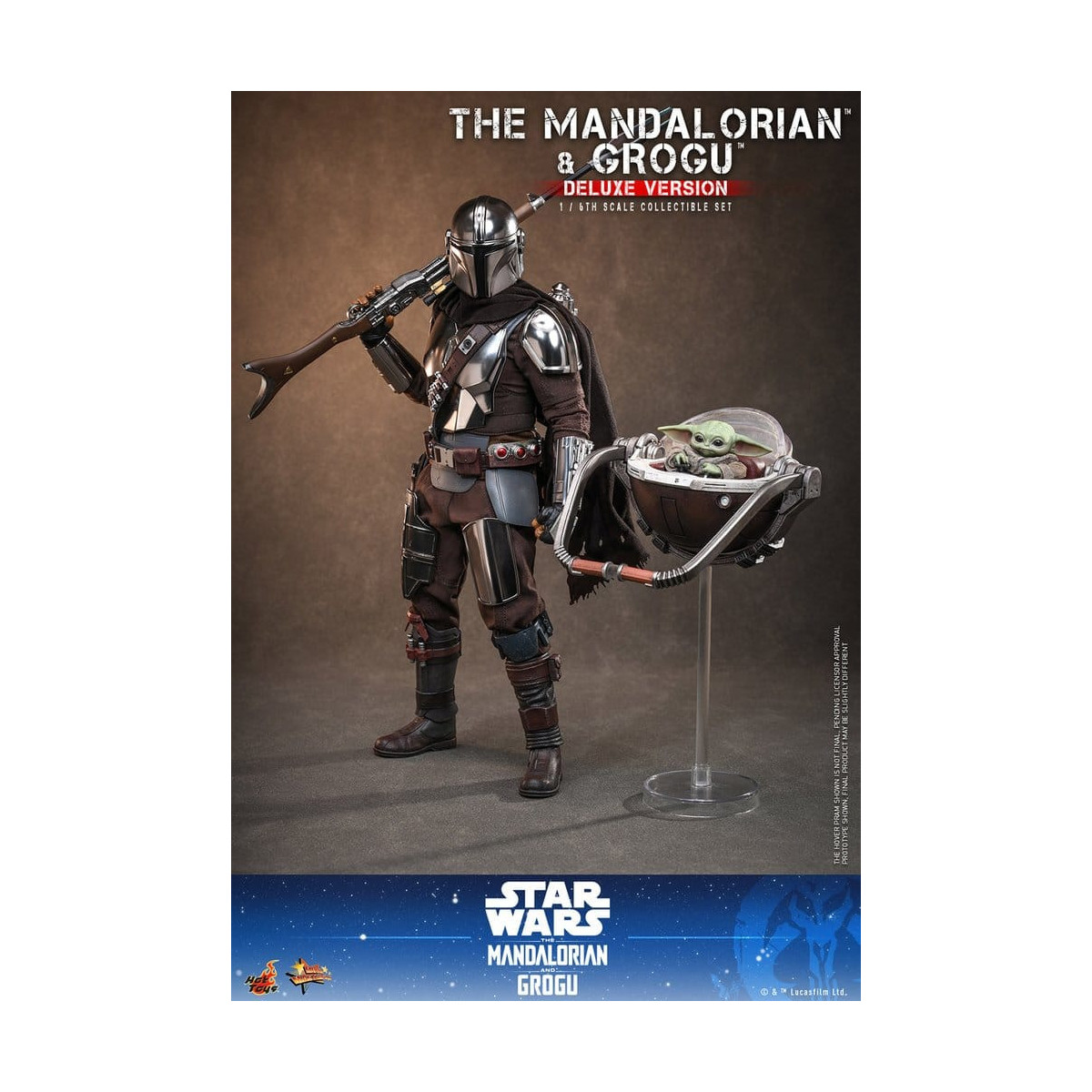 Hot Toys Star Wars - The Mandalorian and Grogu (Deluxe Version) MMS 1/6 - Star Wars: The Mandalorian & Grogu