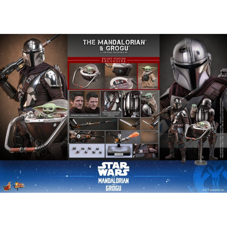 Hot Toys Star Wars - The Mandalorian and Grogu (Deluxe Version) MMS 1/6 - Star Wars: The Mandalorian & Grogu