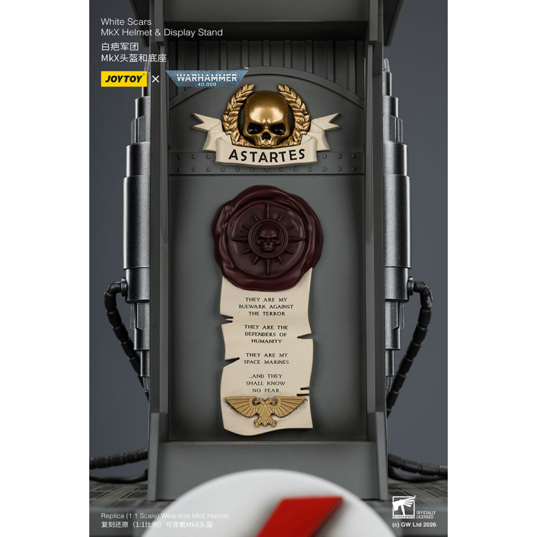 JoyToy - White Scars MkX Helmet & Display Stand 1/1