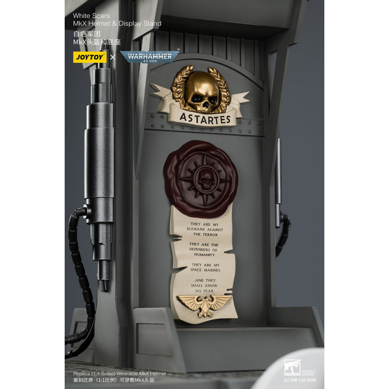 JoyToy - White Scars MkX Helmet & Display Stand 1/1
