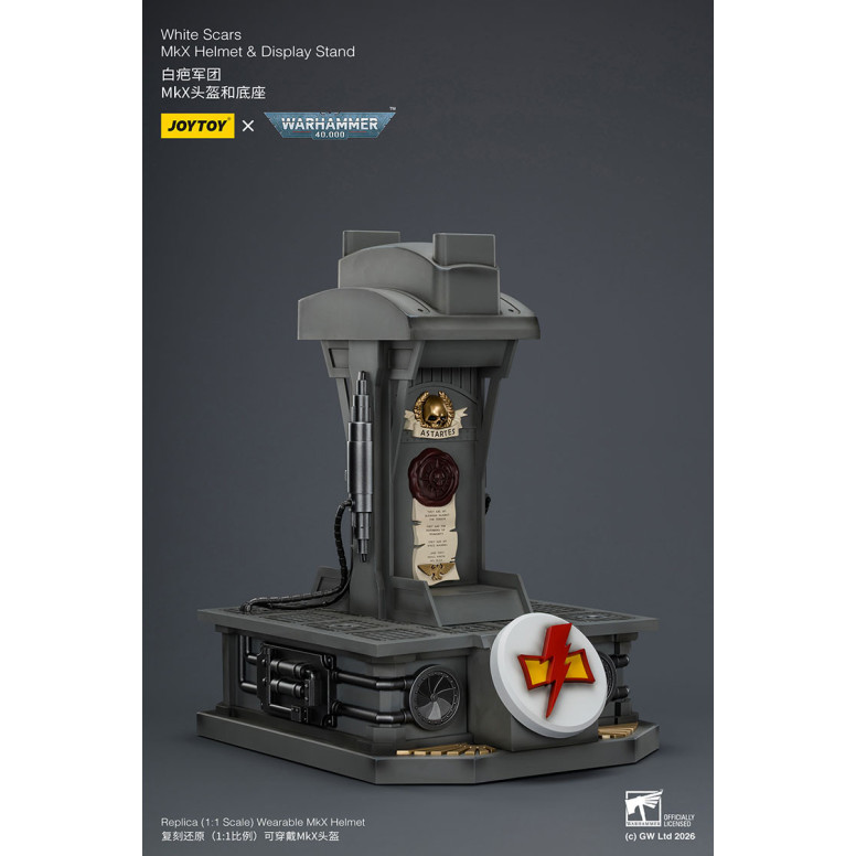 JoyToy - White Scars MkX Helmet & Display Stand 1/1
