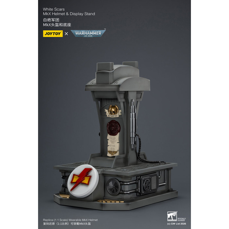 JoyToy - White Scars MkX Helmet & Display Stand 1/1