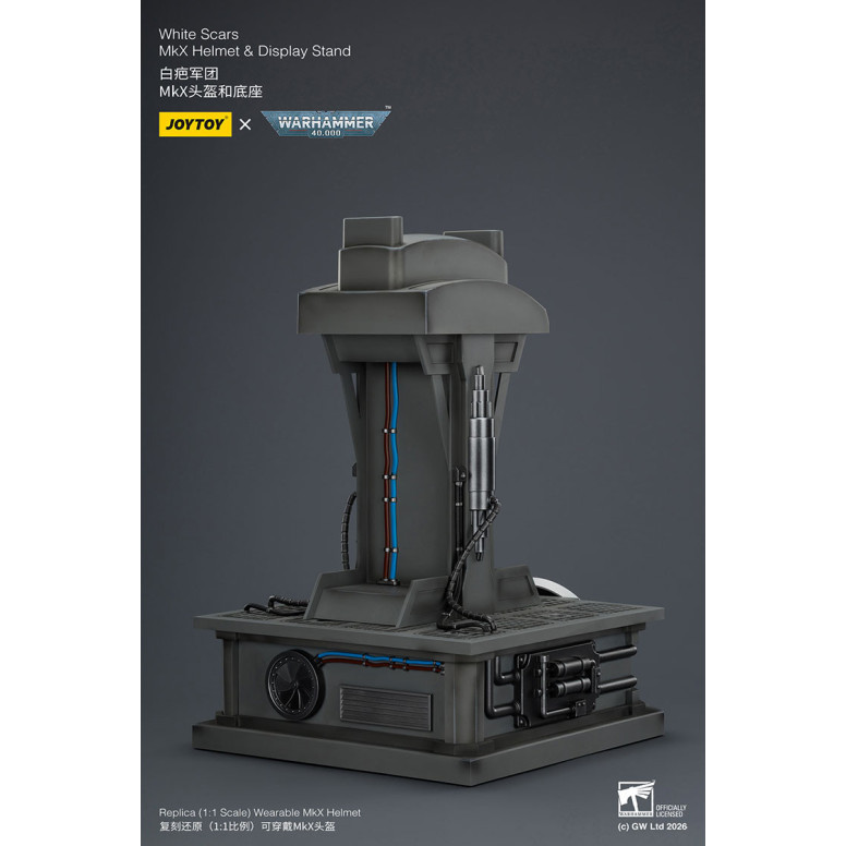 JoyToy - White Scars MkX Helmet & Display Stand 1/1