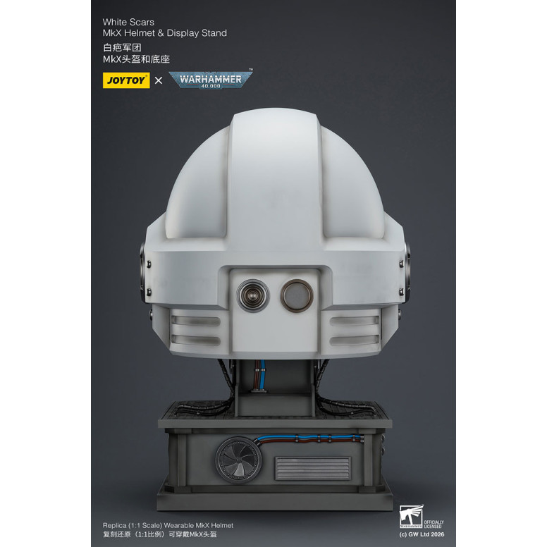 JoyToy - White Scars MkX Helmet & Display Stand 1/1