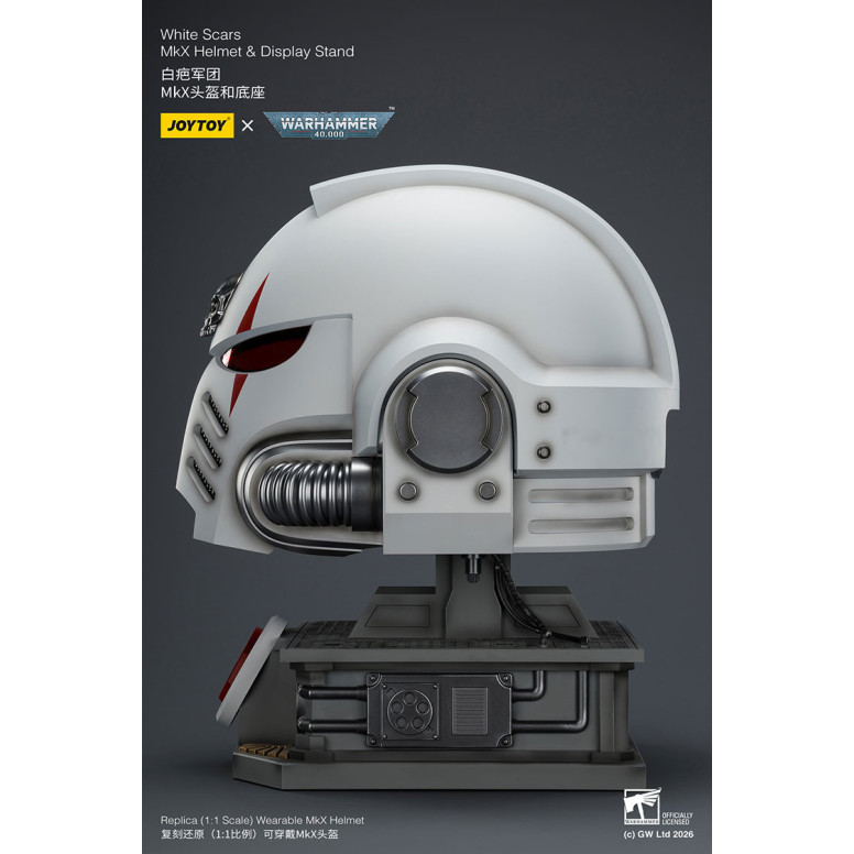 JoyToy - White Scars MkX Helmet & Display Stand 1/1