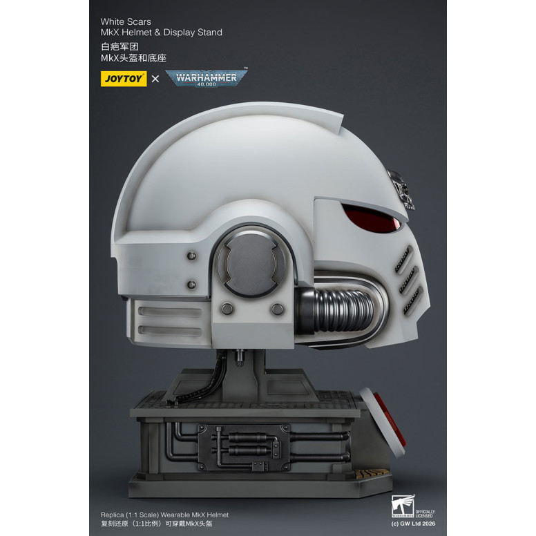 JoyToy - White Scars MkX Helmet & Display Stand 1/1