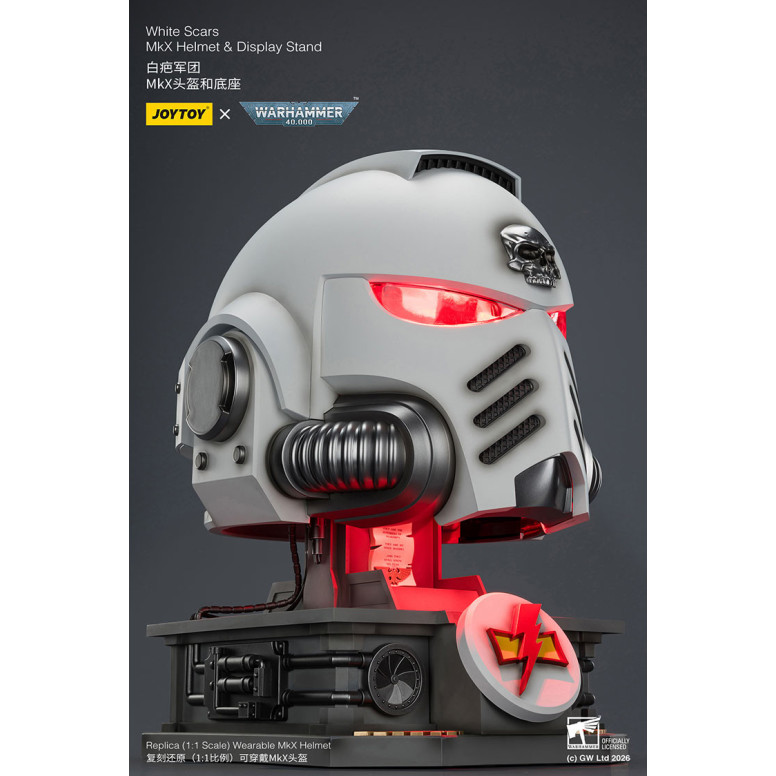 JoyToy - White Scars MkX Helmet & Display Stand 1/1