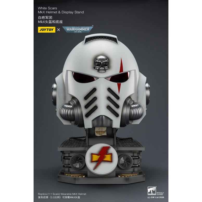 JoyToy - White Scars MkX Helmet & Display Stand 1/1
