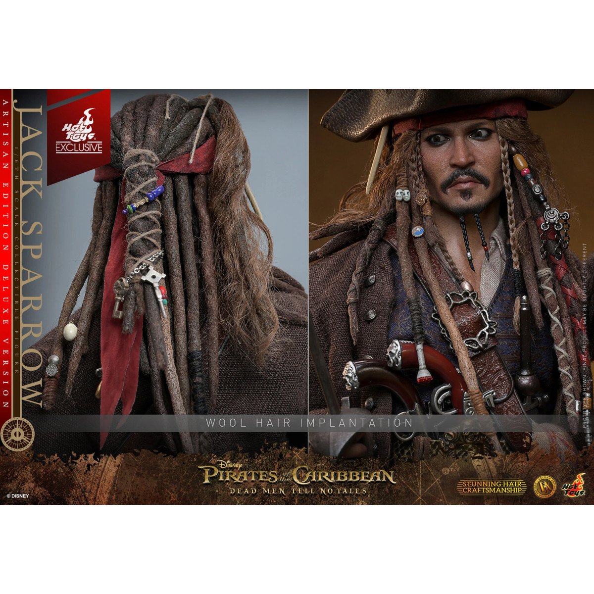 Hot Toys Pirates of the Caribbean - Jack Sparrow Artisan Edition Deluxe Version - Dead Men Tell No Tales