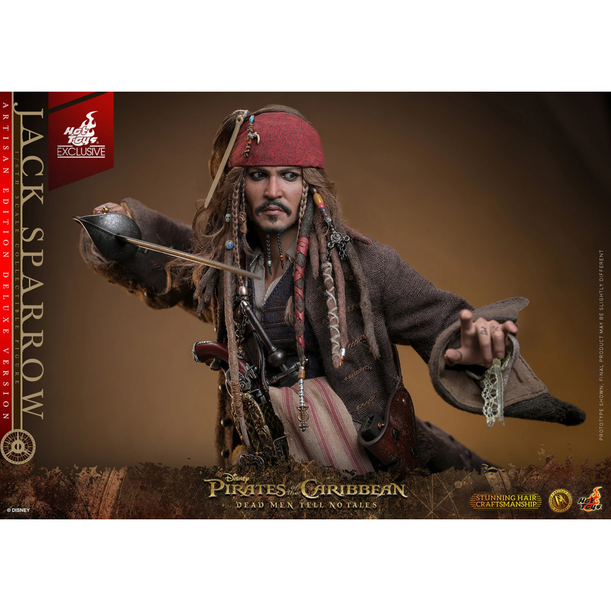 Hot Toys Pirates of the Caribbean - Jack Sparrow Artisan Edition Deluxe Version - Dead Men Tell No Tales