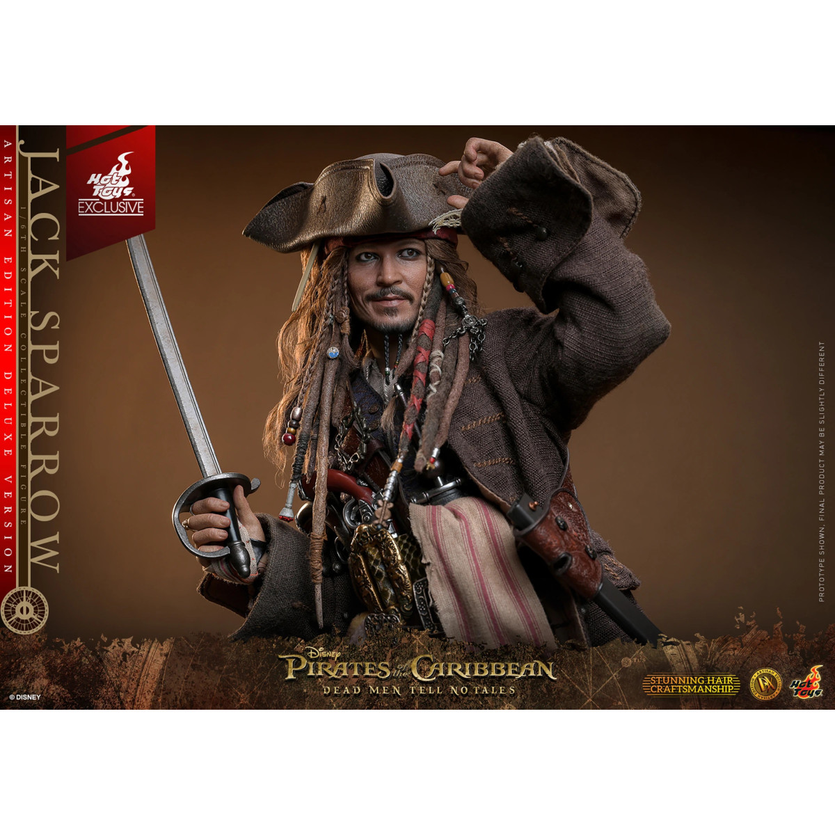 Hot Toys Pirates of the Caribbean - Jack Sparrow Artisan Edition Deluxe Version - Dead Men Tell No Tales