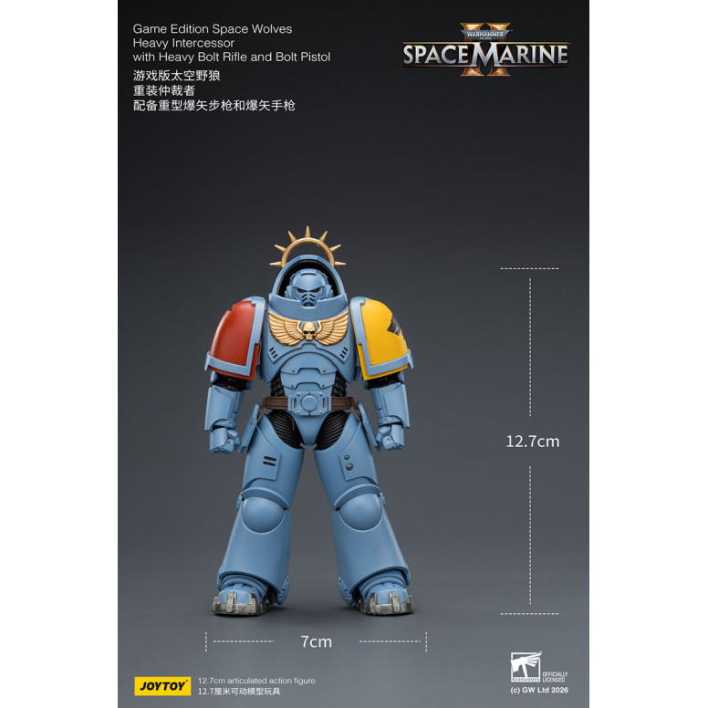 JoyToy - Space Marines II - Space Wolves - Heavy Intercessor with Heavy Bolt Rifle and Bolt Pistol 1/18