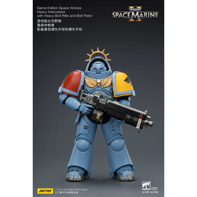 JoyToy - Space Marines II - Space Wolves - Heavy Intercessor with Heavy Bolt Rifle and Bolt Pistol 1/18