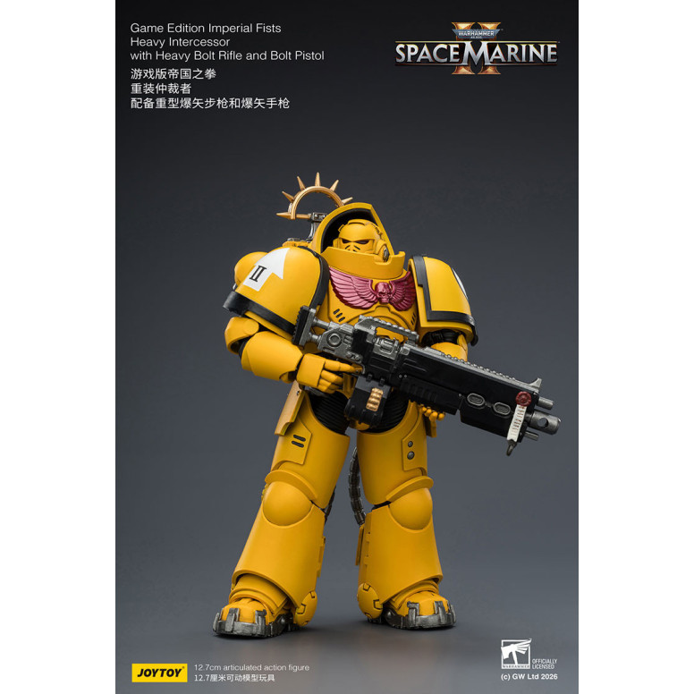 JoyToy - Space Marines II - Imperial Fists - Heavy Intercessor with Heavy Bolt Rifle and Bolt Pistol 1/18