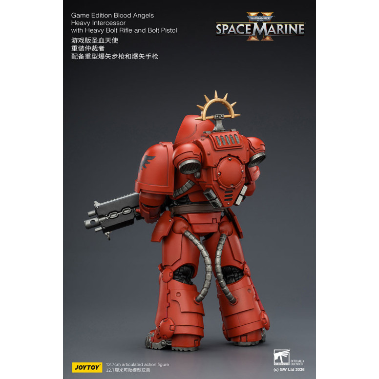 JoyToy - Space Marines II - Blood Angels - Heavy Intercessor with Heavy Bolt Rifle and Bolt Pistol 1/18