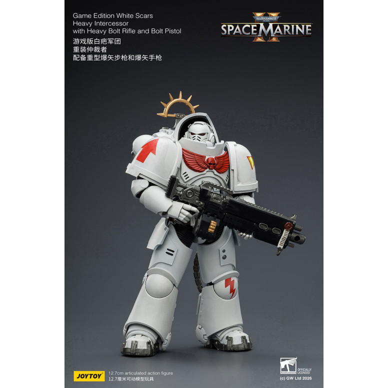 JoyToy - Space Marines II - White Scars - Heavy Intercessor with Heavy Bolt Rifle and Bolt Pistol 1/18