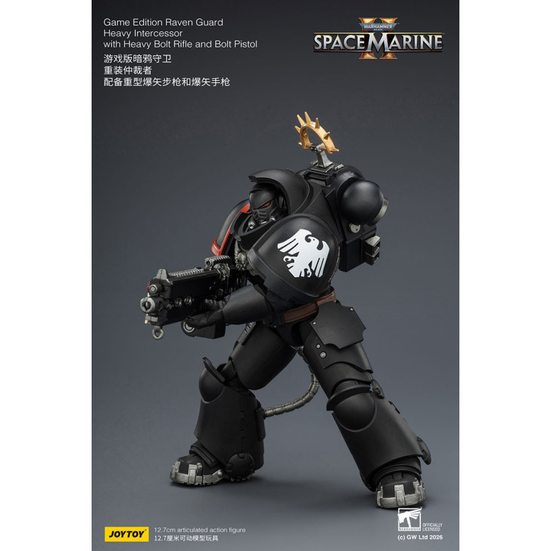 JoyToy - Space Marines II - Raven Guard - Heavy Intercessor with Heavy Bolt Rifle and Bolt Pistol 1/18
