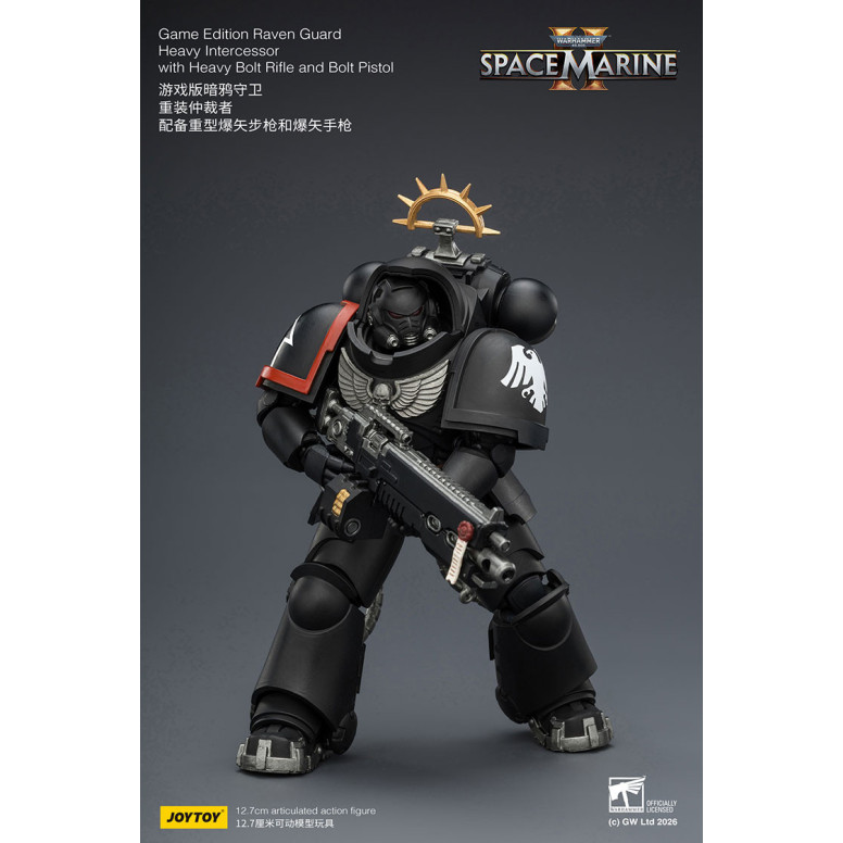 JoyToy - Space Marines II - Raven Guard - Heavy Intercessor with Heavy Bolt Rifle and Bolt Pistol 1/18