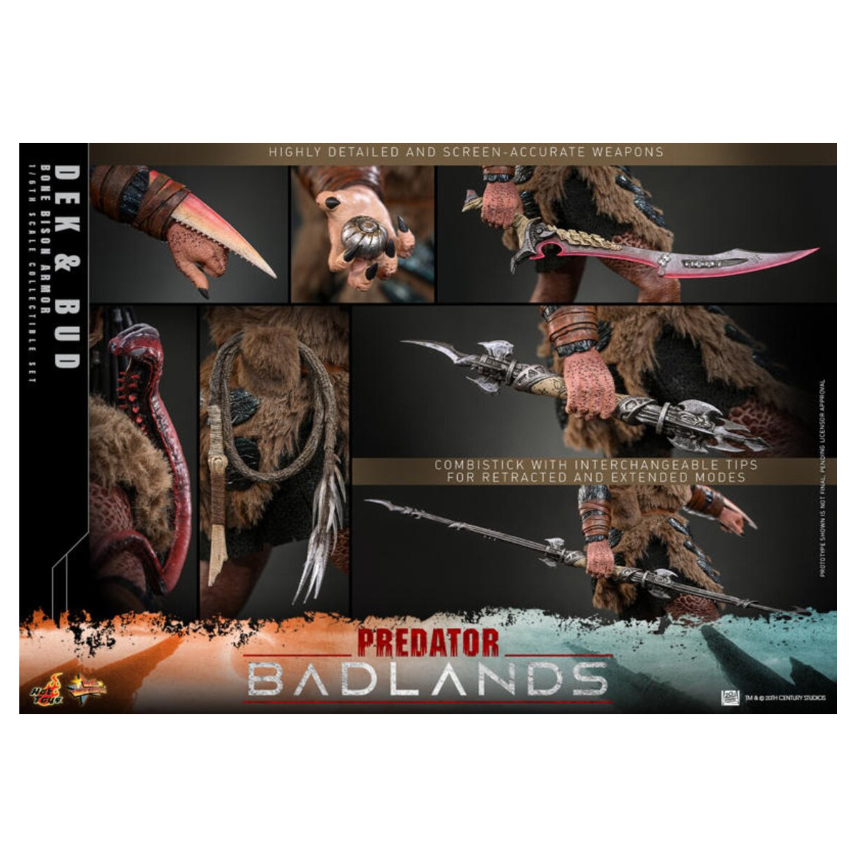 Hot Toys - Predator: Badlands - Dek (Bone Bison Armor) and Bud MMS 1/6