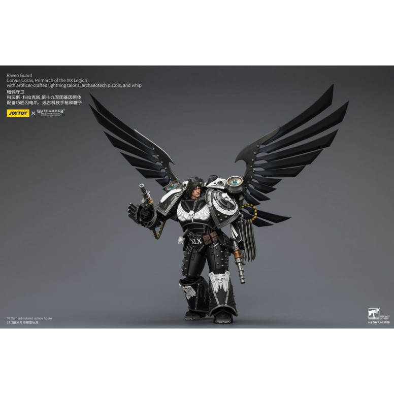 JoyToy Space Marines - Raven Guard - Corvus Corax, Primarch of the XIX Legion 1/18 - Warhammer 40k