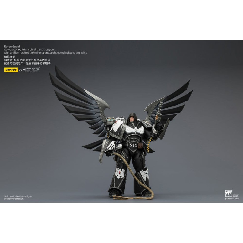 JoyToy Space Marines - Raven Guard - Corvus Corax, Primarch of the XIX Legion 1/18 - Warhammer 40k