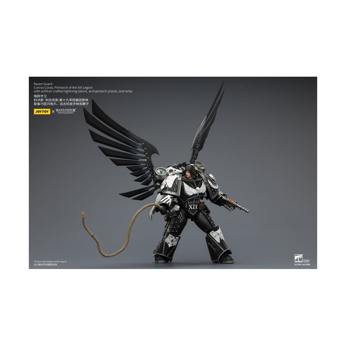 JoyToy Space Marines - Raven Guard - Corvus Corax, Primarch of the XIX Legion 1/18 - Warhammer 40k