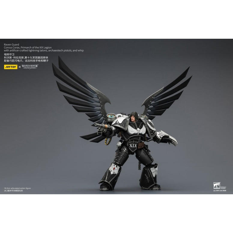 JoyToy Space Marines - Raven Guard - Corvus Corax, Primarch of the XIX Legion 1/18 - Warhammer 40k