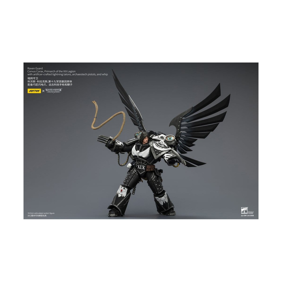 JoyToy Space Marines - Raven Guard - Corvus Corax, Primarch of the XIX Legion 1/18 - Warhammer 40k