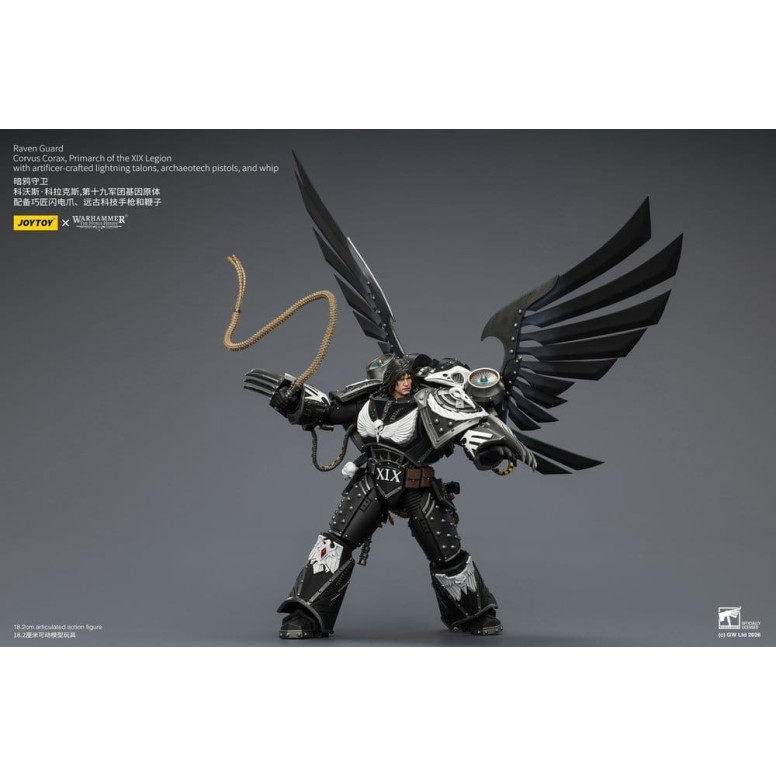 JoyToy Space Marines - Raven Guard - Corvus Corax, Primarch of the XIX Legion 1/18 - Warhammer 40k
