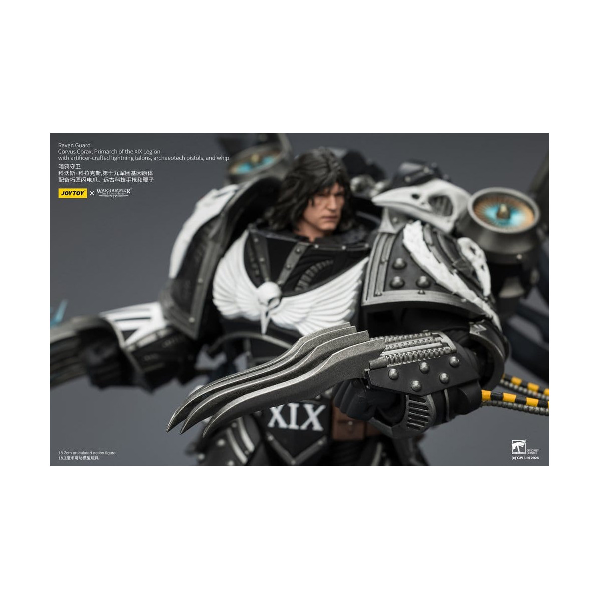 JoyToy Space Marines - Raven Guard - Corvus Corax, Primarch of the XIX Legion 1/18 - Warhammer 40k