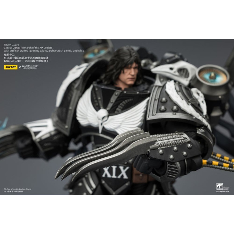 JoyToy Space Marines - Raven Guard - Corvus Corax, Primarch of the XIX Legion 1/18 - Warhammer 40k