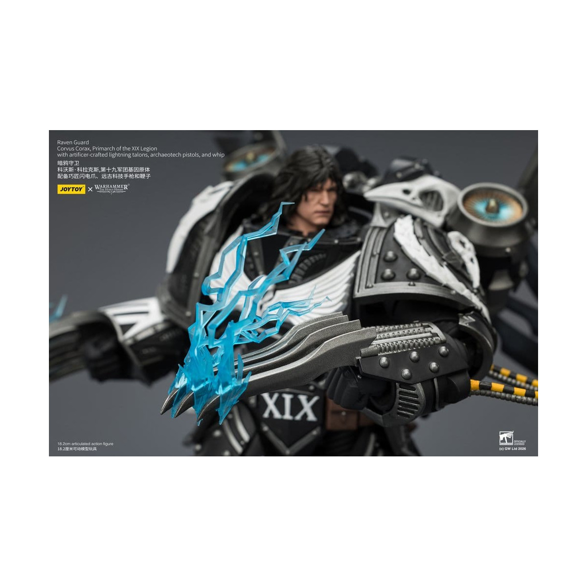JoyToy Space Marines - Raven Guard - Corvus Corax, Primarch of the XIX Legion 1/18 - Warhammer 40k